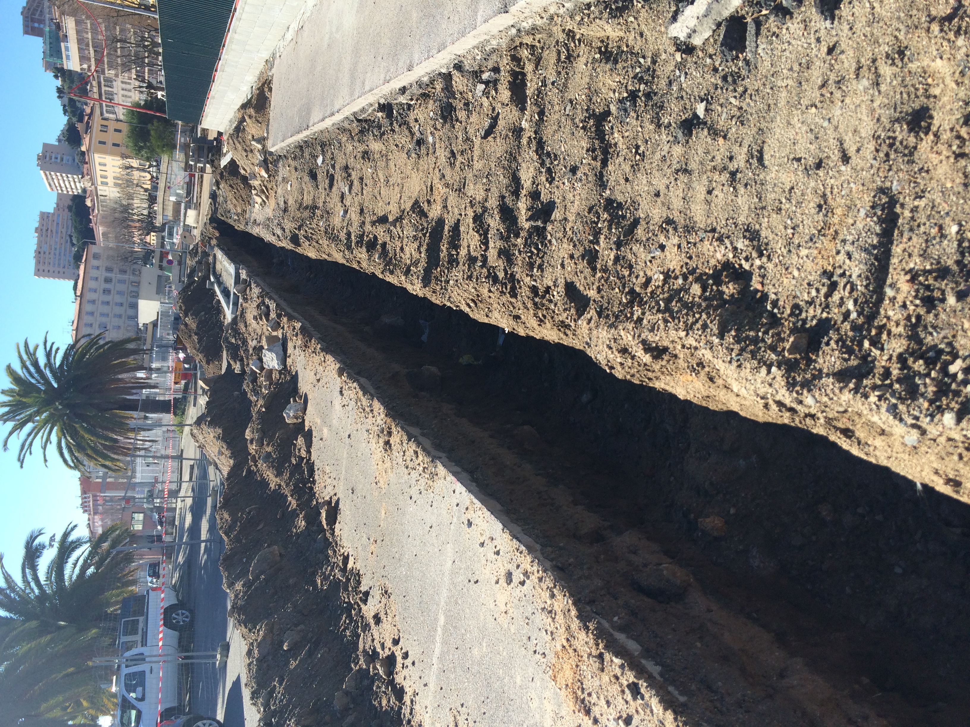Chantier du parking Marconajo pour la création de comptage tarif jaune réalisé grace à ITEC